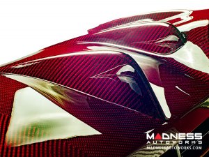 Alfa Romeo Giulia Rear Diffuser - Carbon Fiber - Quadrifoglio Model - Light Red Candy 